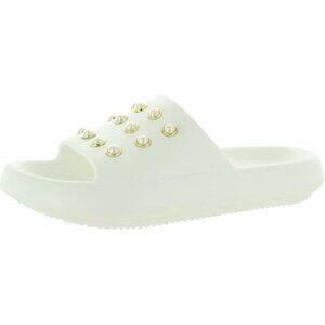 Kenneth Cole Women's Mello EVA Pearl Embellished Slide Sandal White Size 7